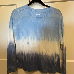 Old Navy Blue White Long Sleeve Cotton Shirt Small